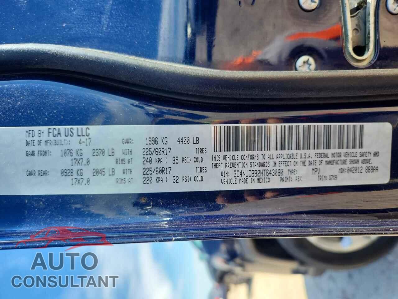 JEEP COMPASS 2017 - 3C4NJCBB2HT643080