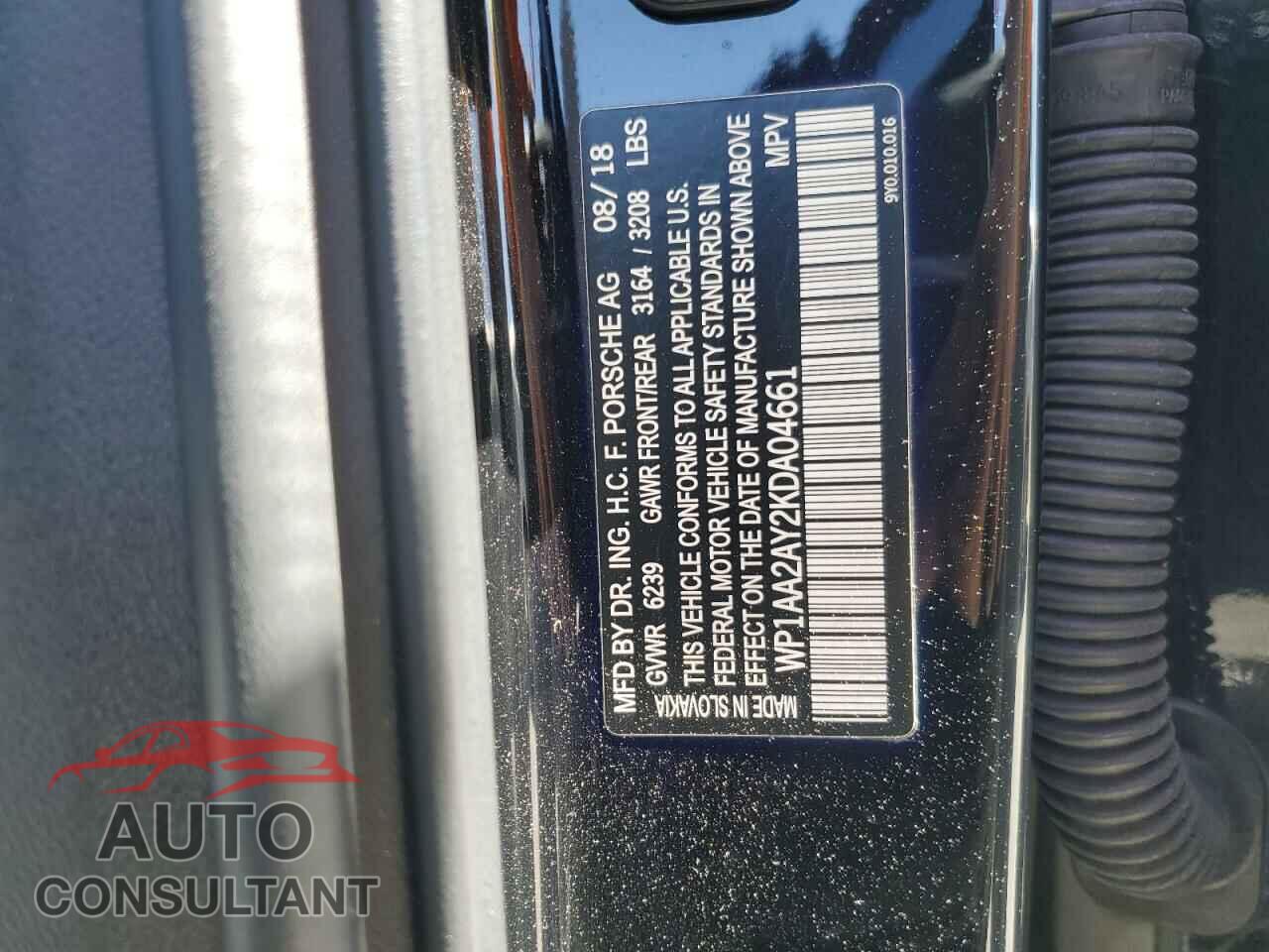 PORSCHE CAYENNE 2019 - WP1AA2AY2KDA04661