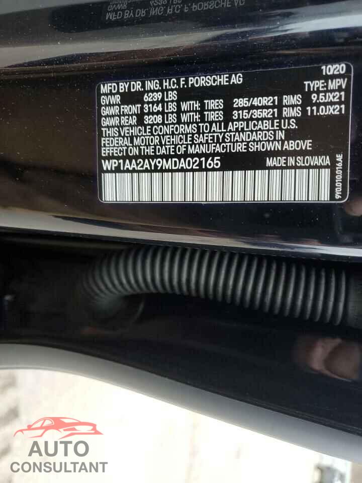 PORSCHE CAYENNE 2021 - WP1AA2AY9MDA02165