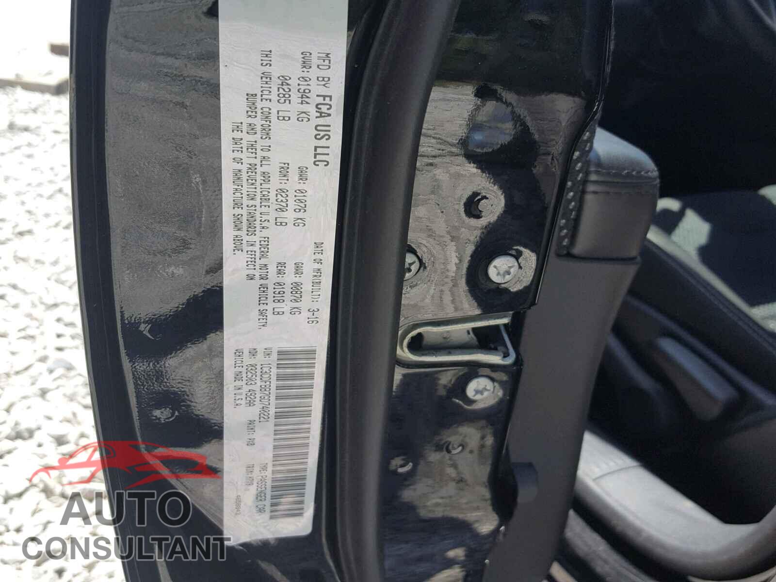 DODGE DART 2016 - 1C3CDFBB7GD740221
