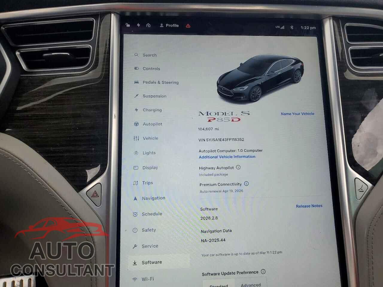 TESLA MODEL S 2015 - 5YJSA1E43FF118352