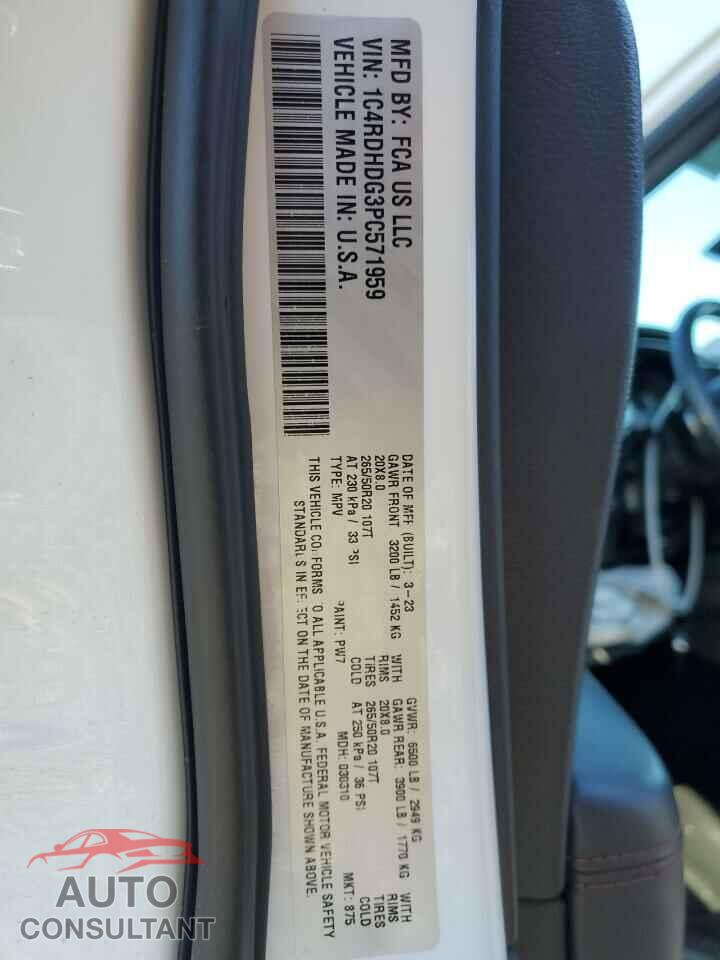 DODGE DURANGO 2023 - 1C4RDHDG3PC571959
