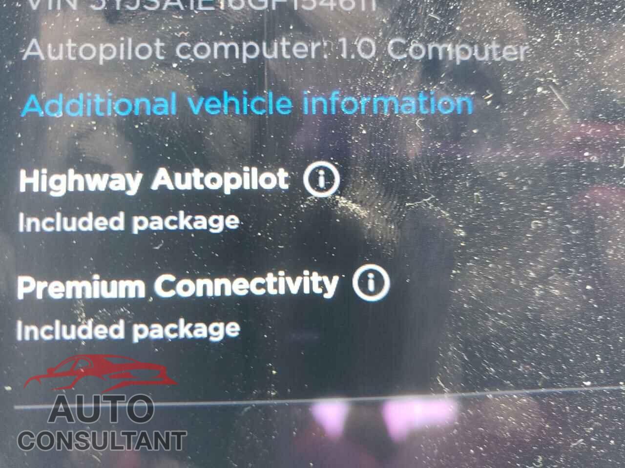 TESLA MODEL S 2016 - 5YJSA1E16GF154611