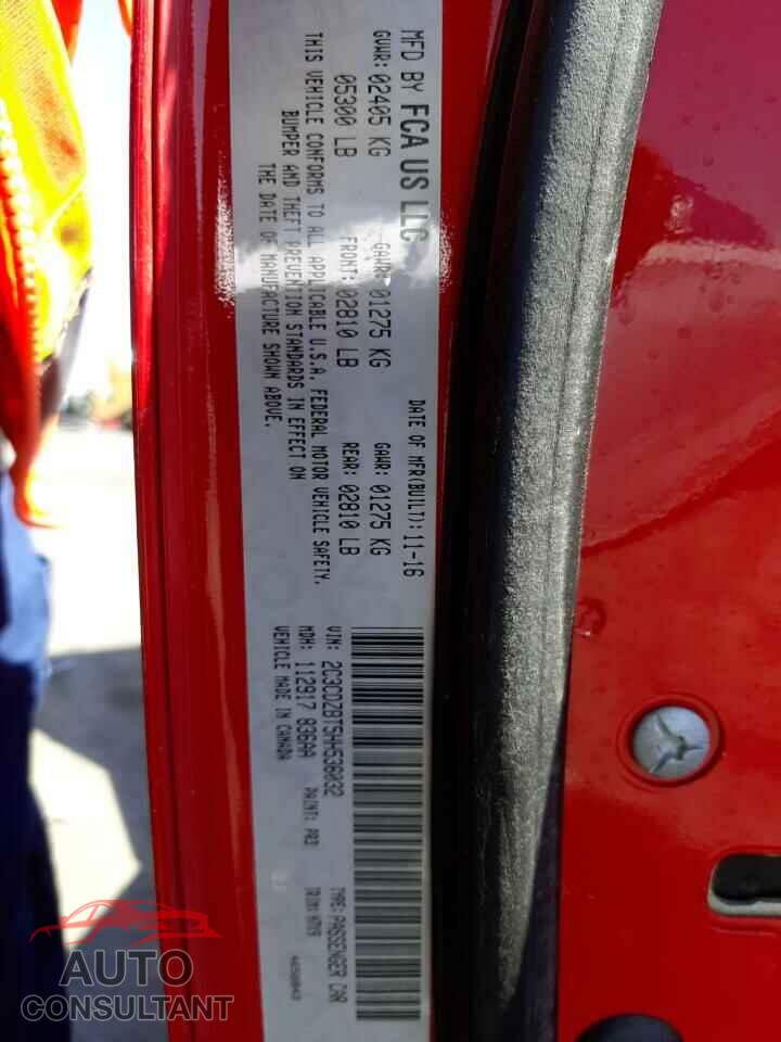 DODGE CHALLENGER 2017 - 2C3CDZBT5HH536032