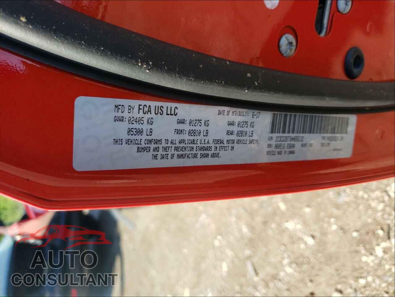 DODGE CHALLENGER 2017 - 2C3CDZBT3HH656122