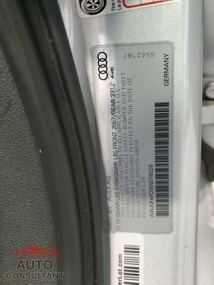 AUDI A6 2014 - WAUGFAFC5EN078026