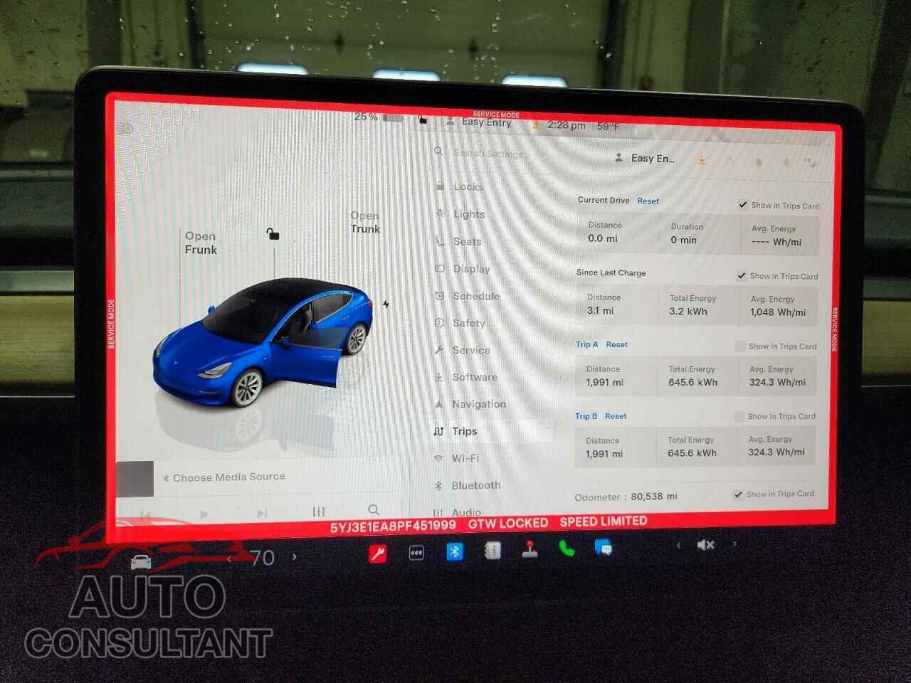 TESLA MODEL 3 2023 - 5YJ3E1EA8PF451999
