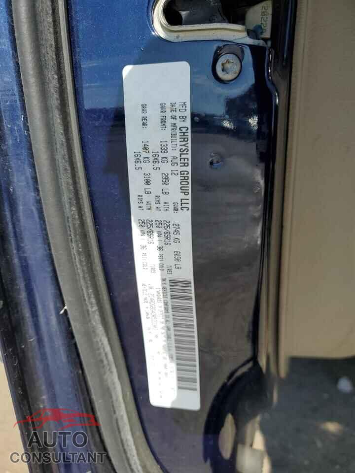 DODGE CARAVAN 2013 - 2C4RDGBG4DR533303