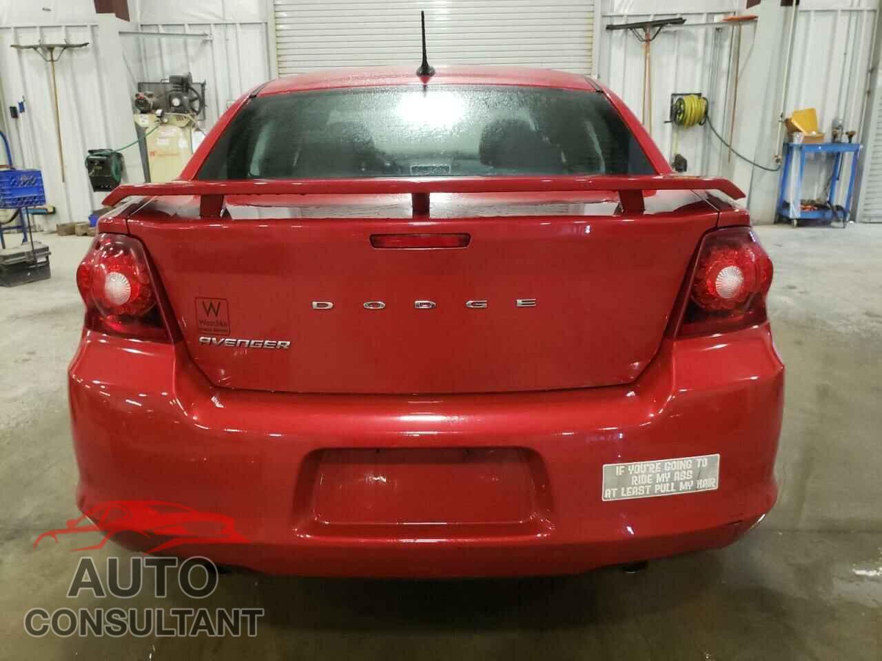 DODGE AVENGER 2012 - 1C3CDZAG4CN316014