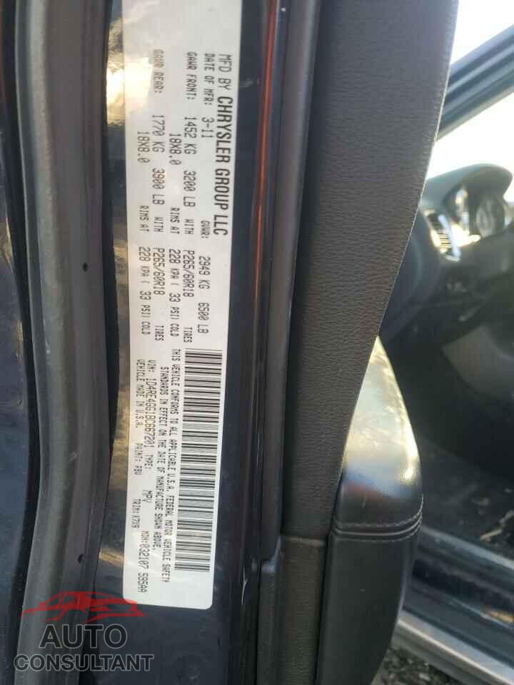 DODGE DURANGO 2011 - 1D4RE4GG1BC667201