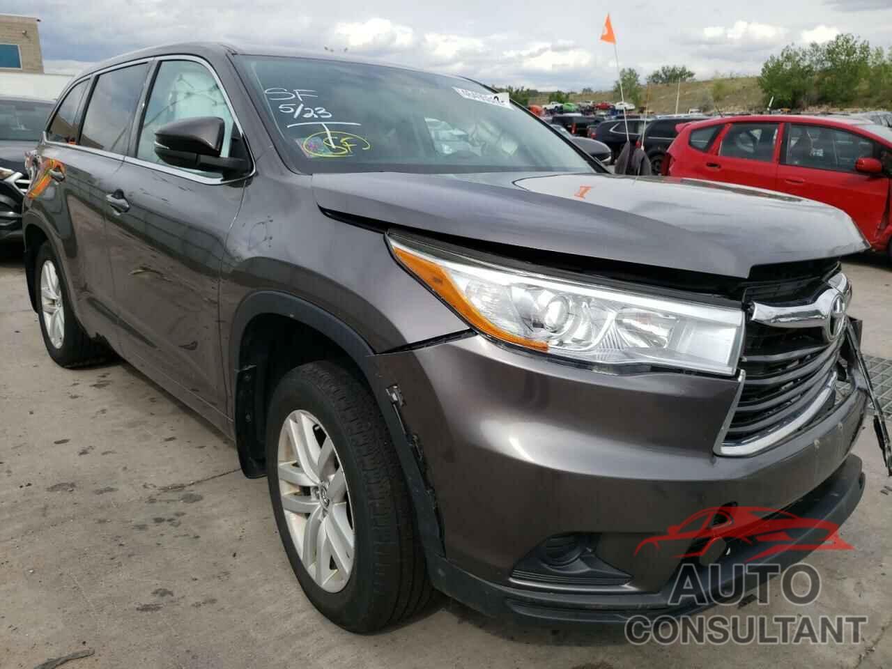 TOYOTA HIGHLANDER 2016 - 5TDBKRFH1GS273928