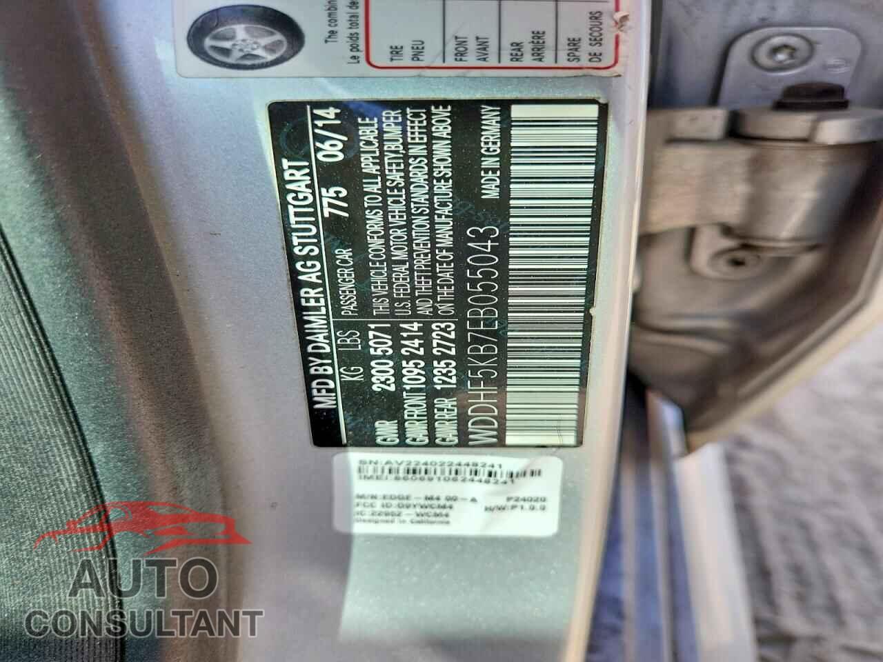 MERCEDES-BENZ E-CLASS 2014 - WDDHF5KB7EB055043
