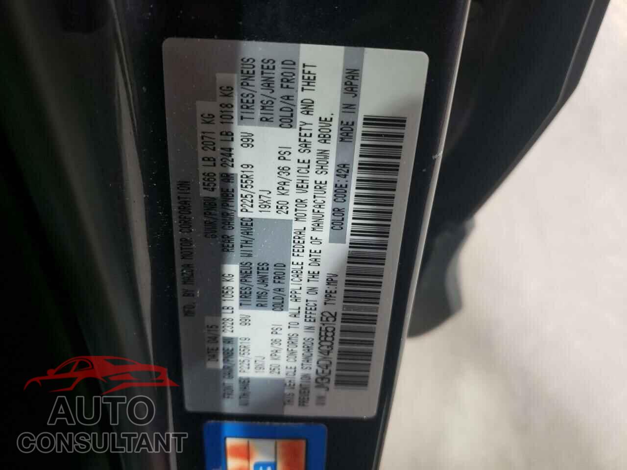 MAZDA CX-5 2016 - JM3KE4DY4G0655152