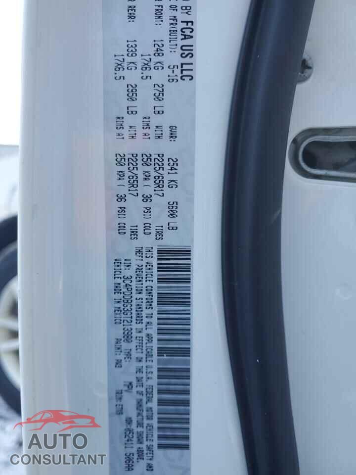 DODGE JOURNEY 2016 - 3C4PDDBG3GT213980