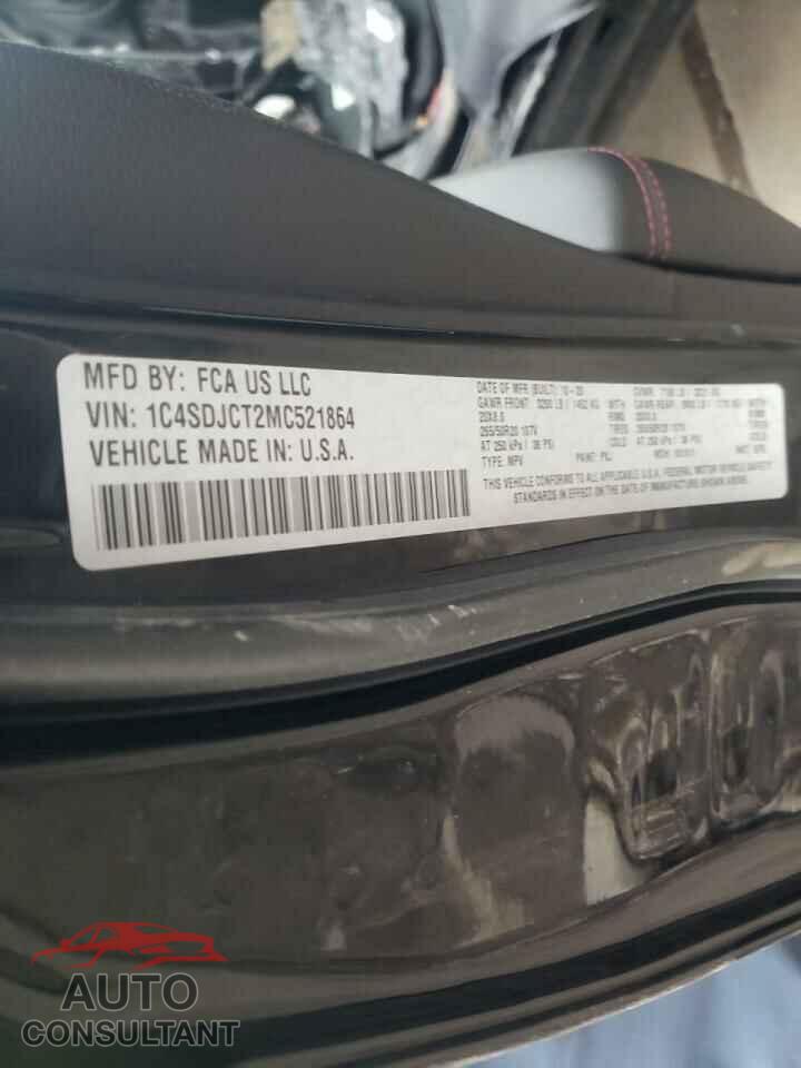 DODGE DURANGO 2021 - 1C4SDJCT2MC521864
