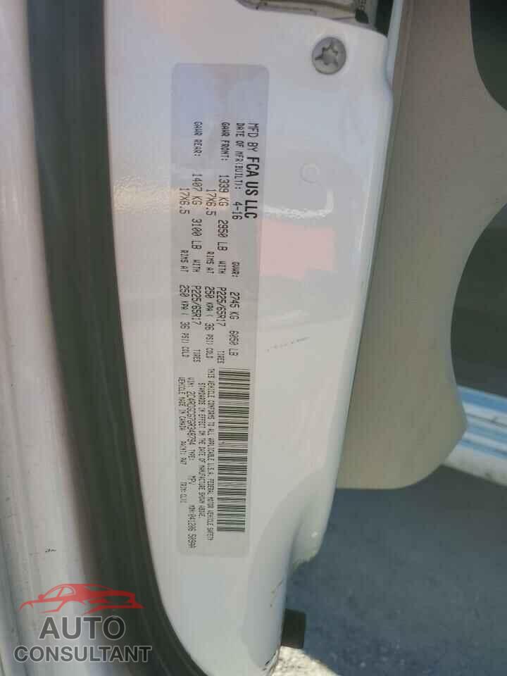 DODGE CARAVAN 2016 - 2C4RDGCG7GR348794