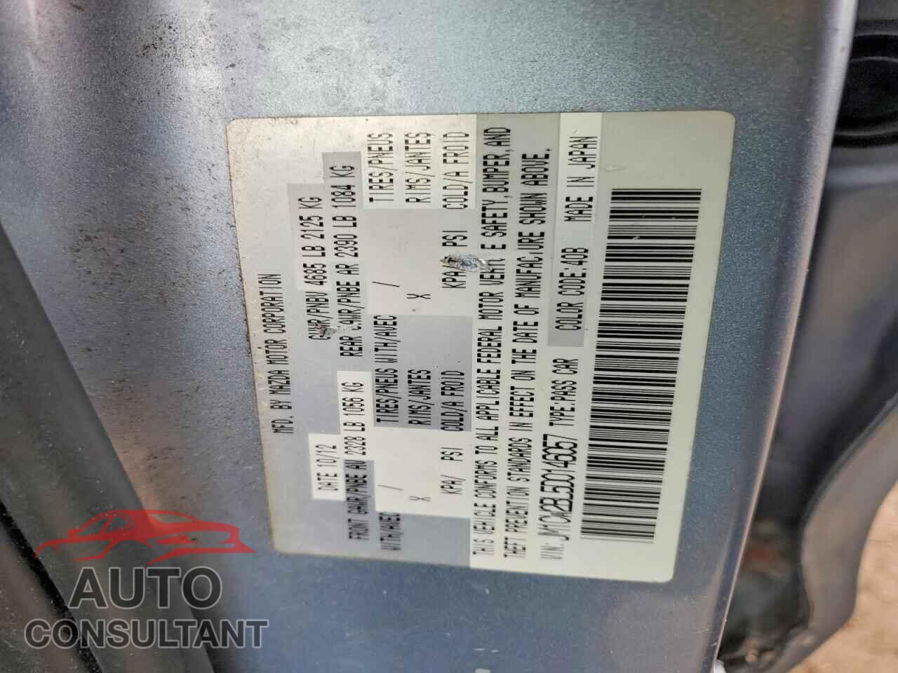 MAZDA 5 2013 - JM1CW2BL5D0146057