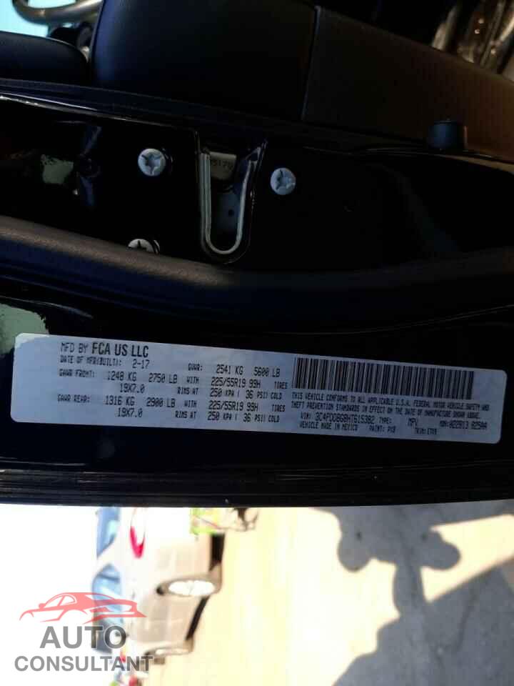DODGE JOURNEY 2017 - 3C4PDDBG8HT615382