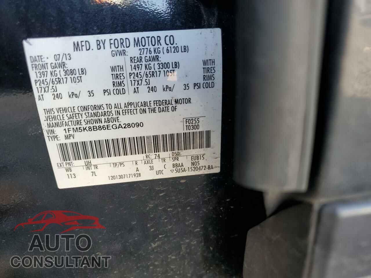 FORD EXPLORER 2014 - 1FM5K8B86EGA28090