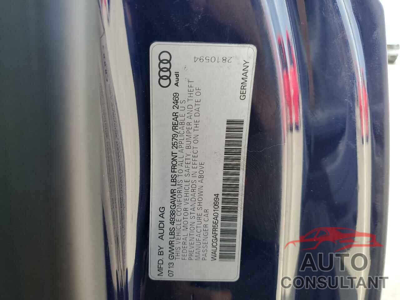 AUDI S5/RS5 2014 - WAUCGAFR5EA010994