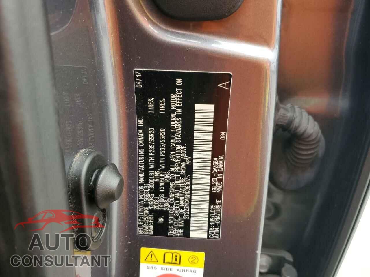 LEXUS RX350 2017 - 2T2ZZMCA6HC063075