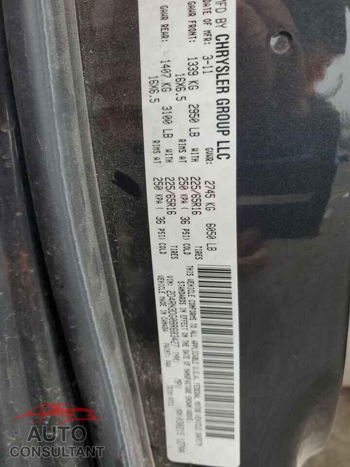 DODGE CARAVAN 2011 - 2D4RN3DG0BR683427