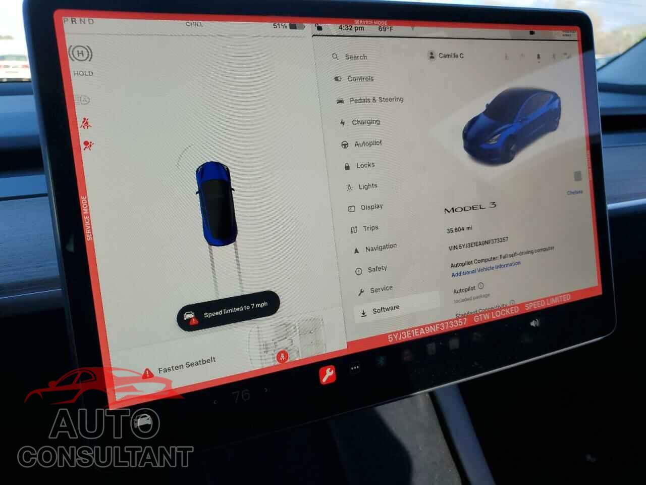 TESLA MODEL 3 2022 - 5YJ3E1EA9NF373357
