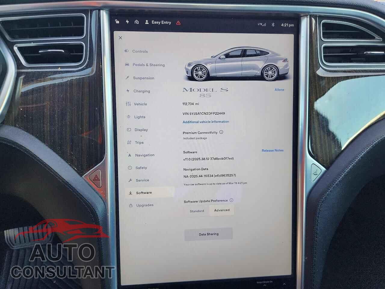 TESLA MODEL S 2013 - 5YJSA1CN2DFP22449