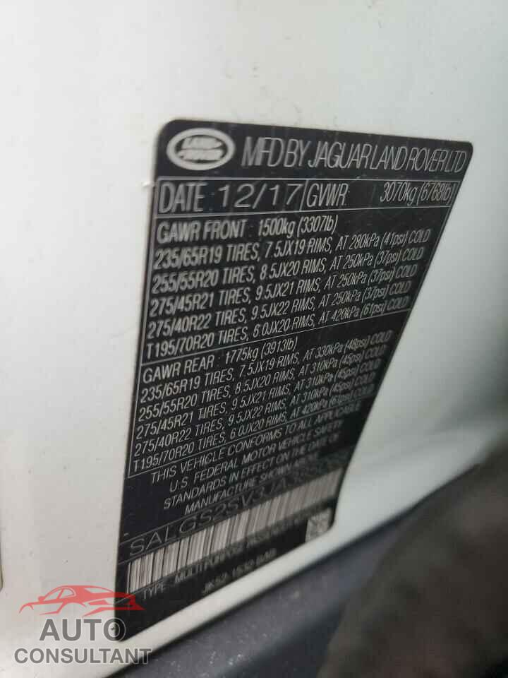 LAND ROVER RANGEROVER 2018 - SALGS2SV3JA385068
