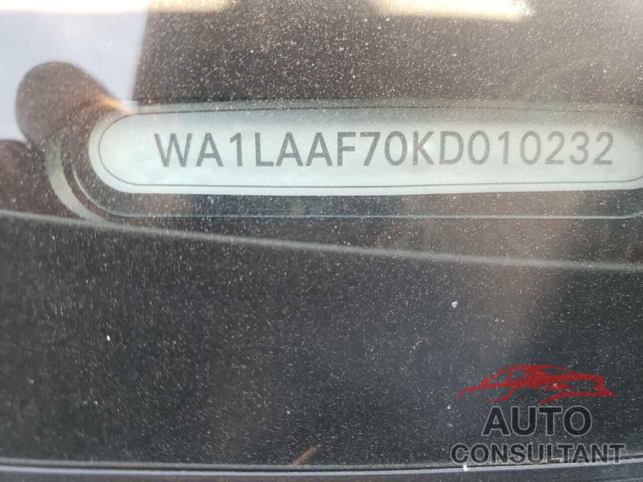 AUDI Q7 2019 - WA1LAAF70KD010232