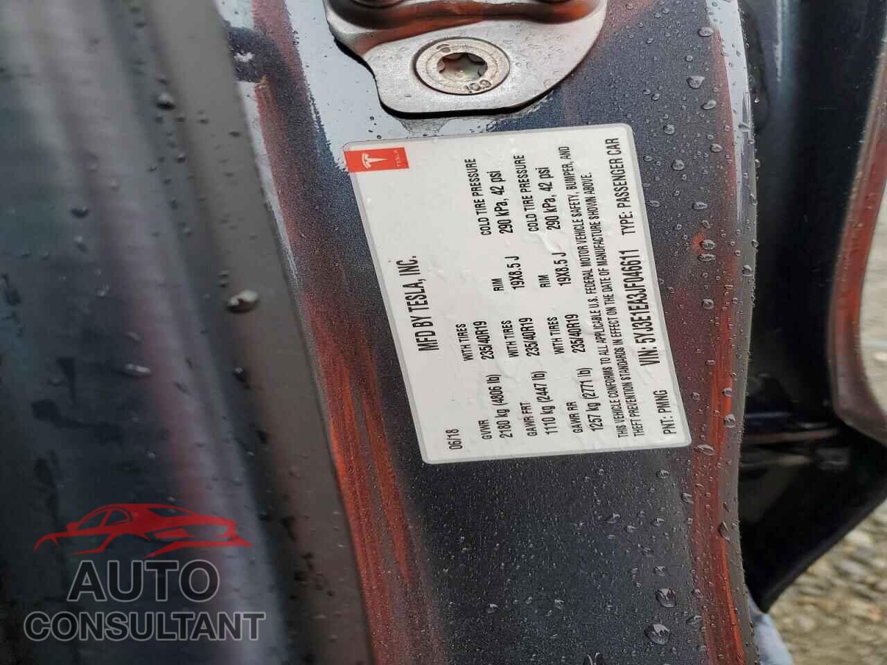 TESLA MODEL 3 2018 - 5YJ3E1EA3JF046611
