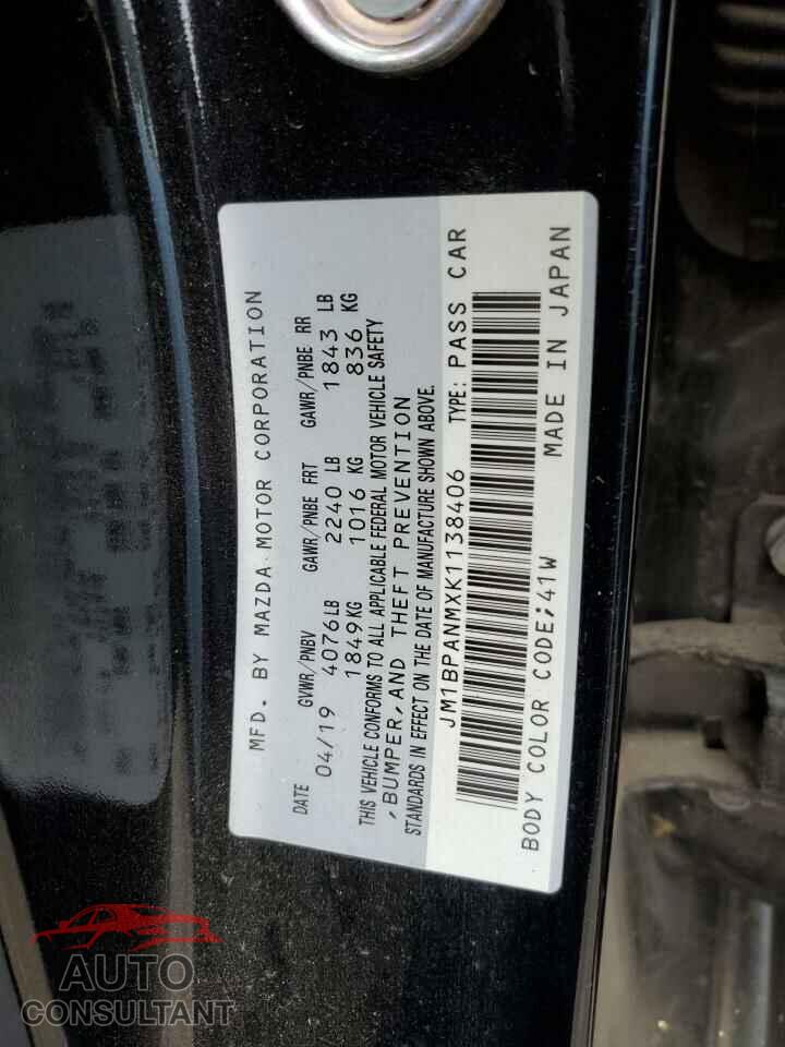 MAZDA 3 2019 - JM1BPANMXK1138406