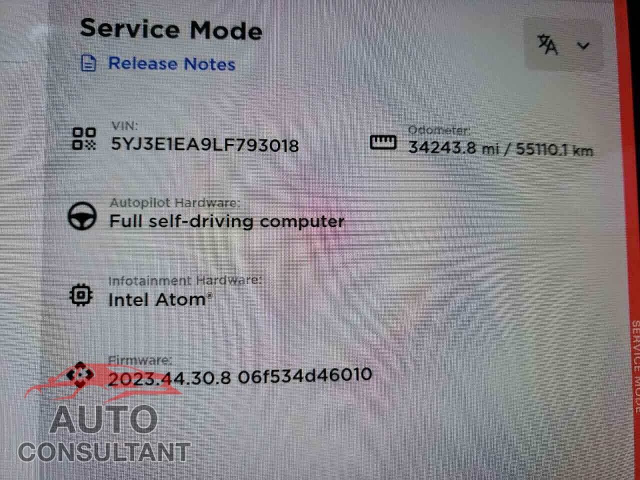 TESLA MODEL 3 2020 - 5YJ3E1EA9LF793018