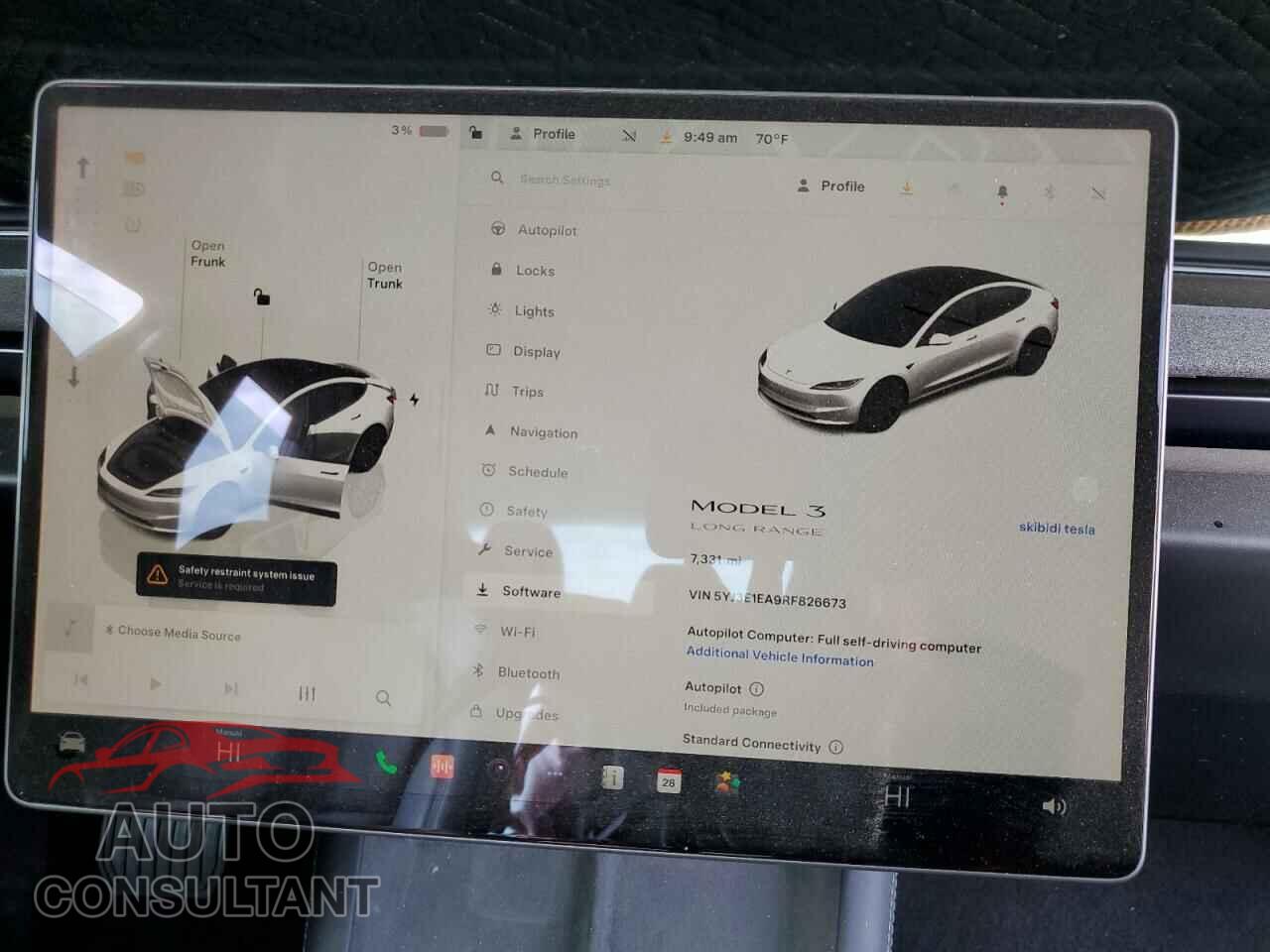TESLA MODEL 3 2024 - 5YJ3E1EA9RF826673