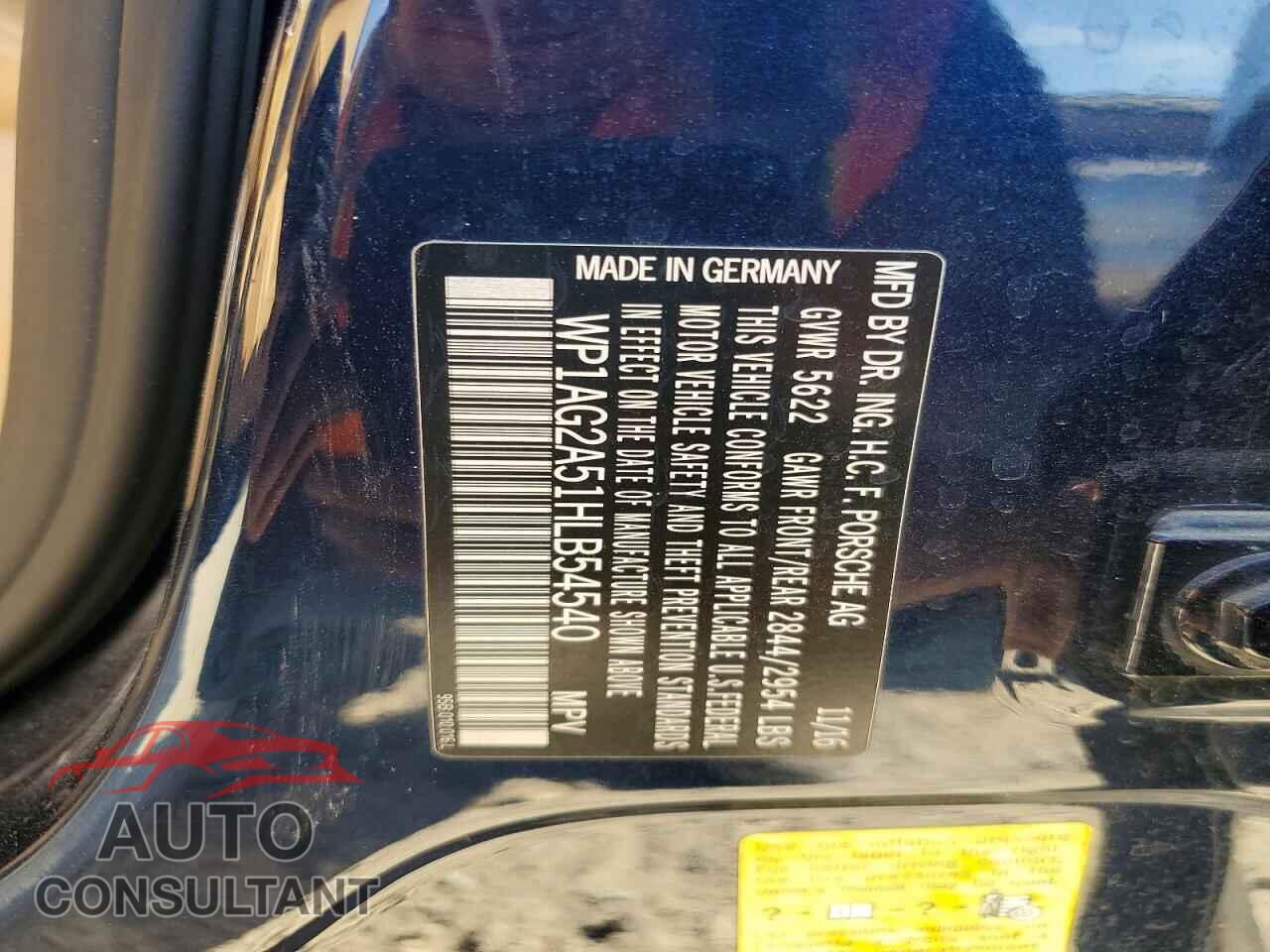 PORSCHE MACAN 2017 - WP1AG2A51HLB54540