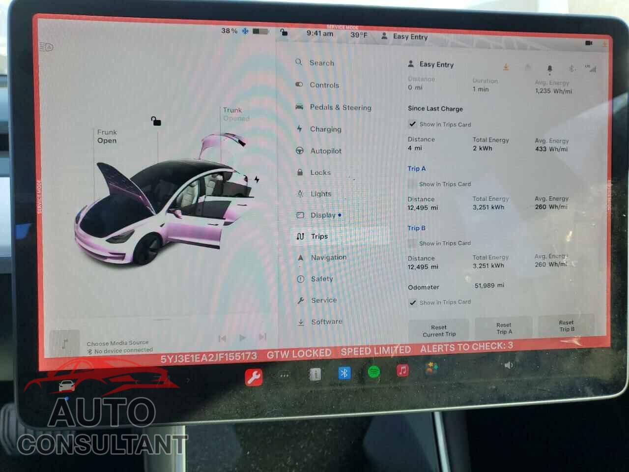 TESLA MODEL 3 2018 - 5YJ3E1EA2JF155173