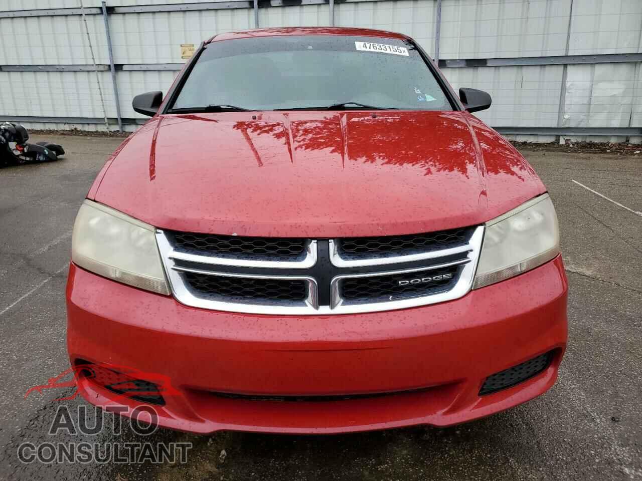 DODGE AVENGER 2012 - 1C3CDZAB9CN167622