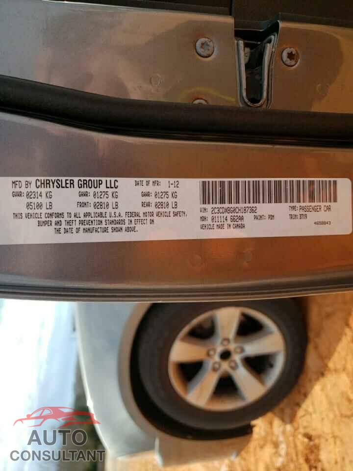 DODGE CHARGER 2012 - 2C3CDXBG0CH187362