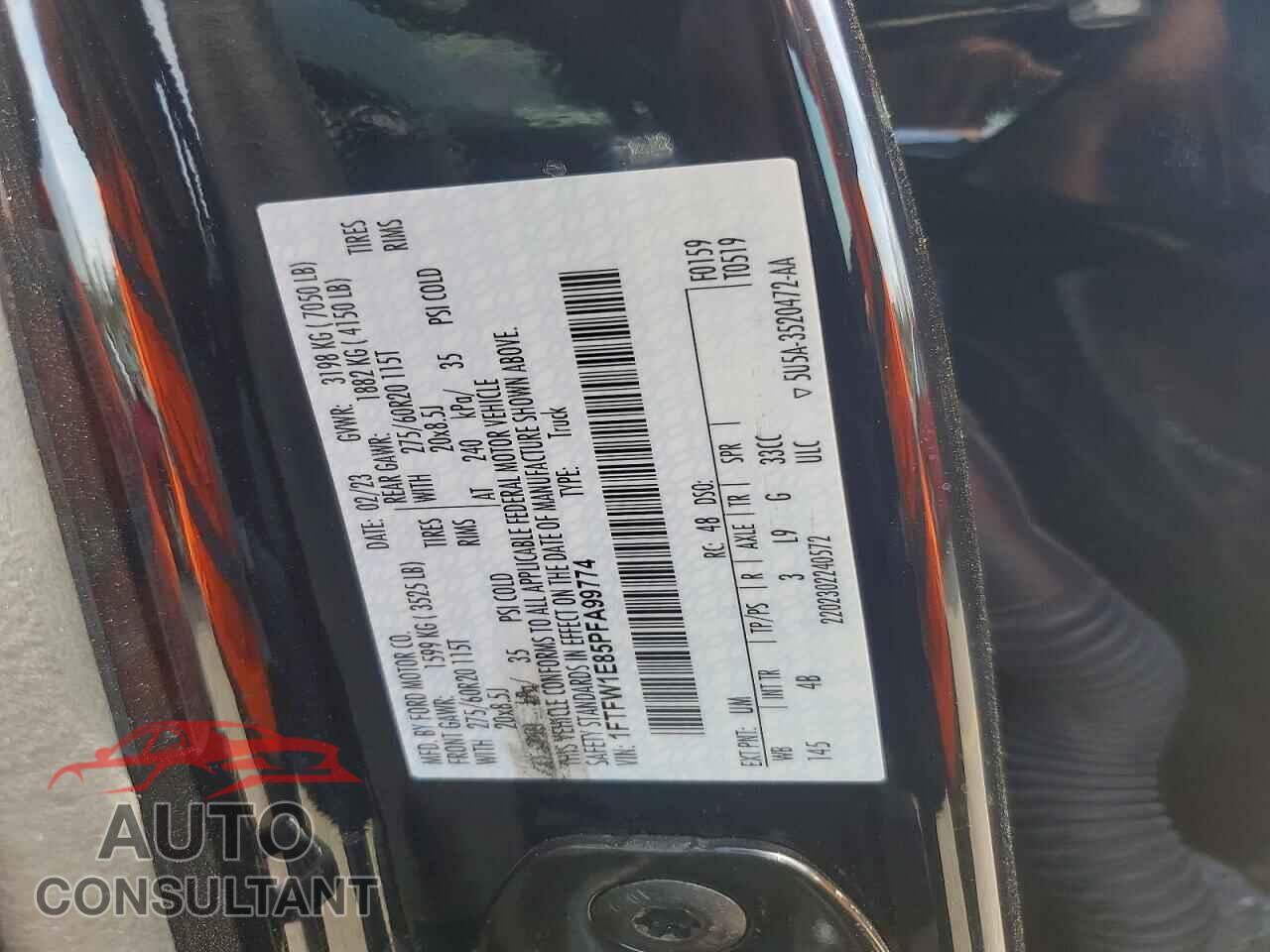 FORD UNKNOWN 2023 - 1FTFW1E85PFA99774