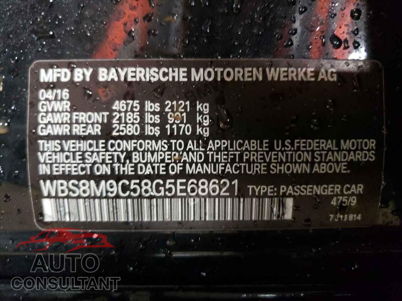 BMW M3 2016 - WBS8M9C58G5E68621