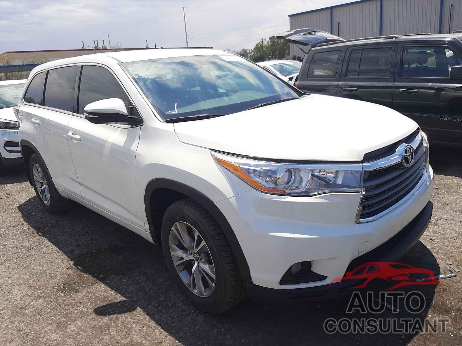 TOYOTA HIGHLANDER 2016 - 5TDBKRFHXGS329154