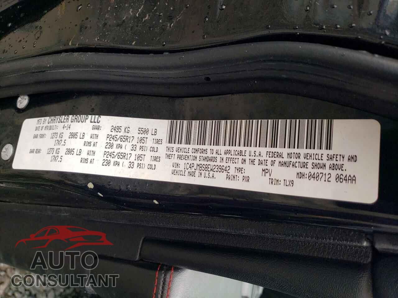 JEEP CHEROKEE 2014 - 1C4PJMBS8EW239642