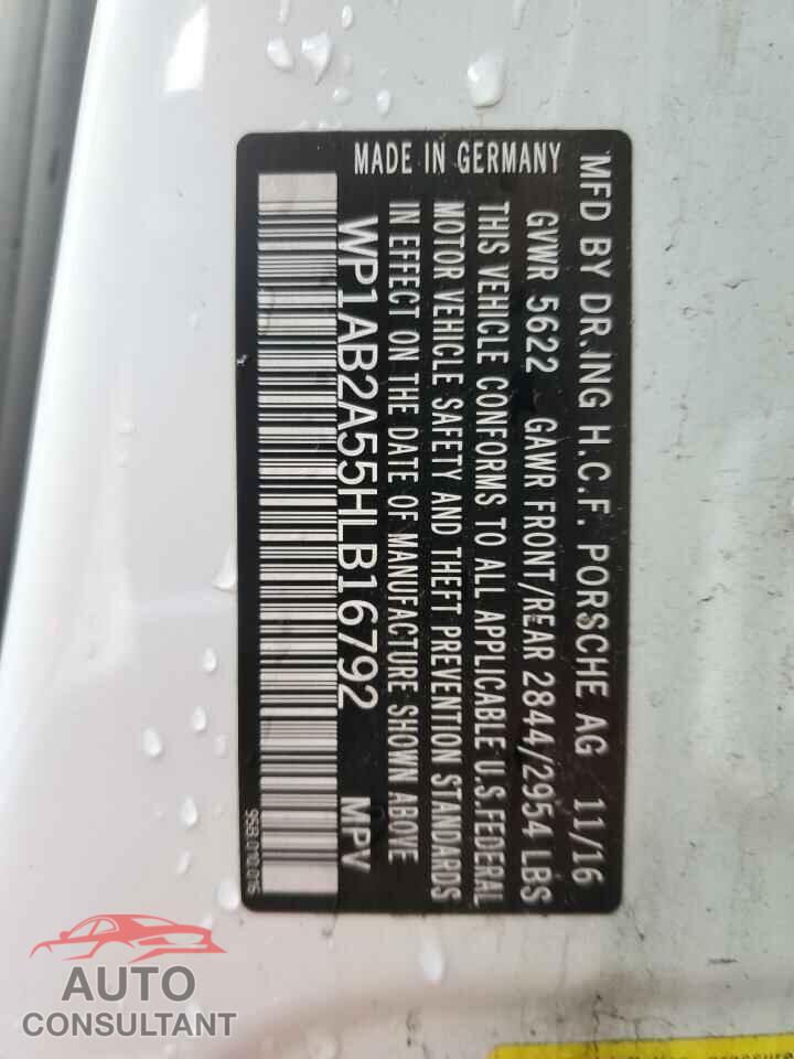 PORSCHE MACAN 2017 - WP1AB2A55HLB16792