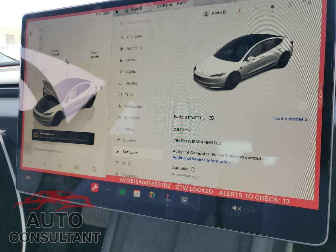 TESLA MODEL 3 2024 - 5YJ3E1EA6RF863762