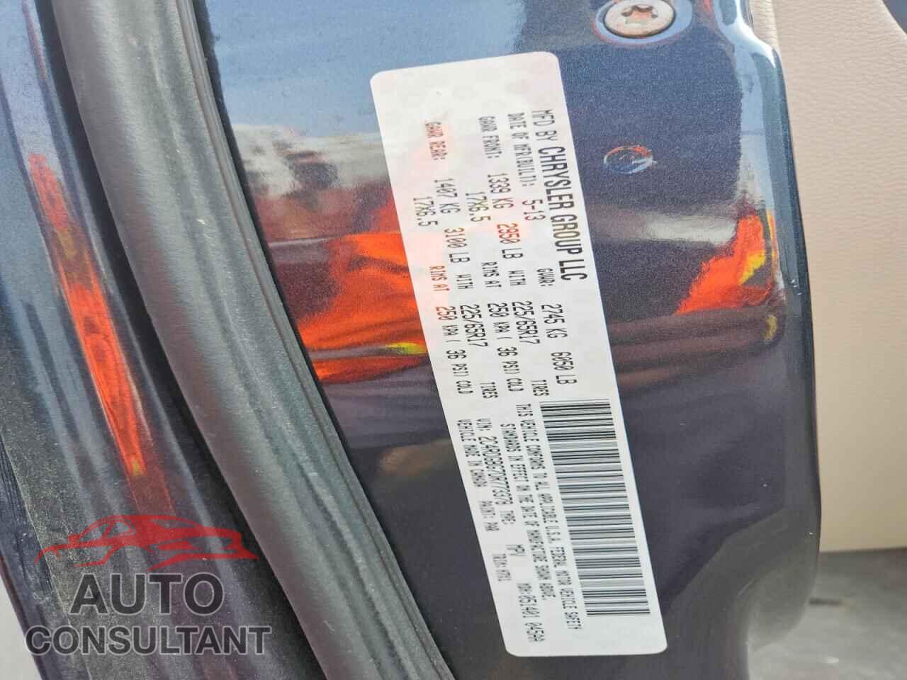 DODGE CARAVAN 2013 - 2C4RDGBG7DR773378