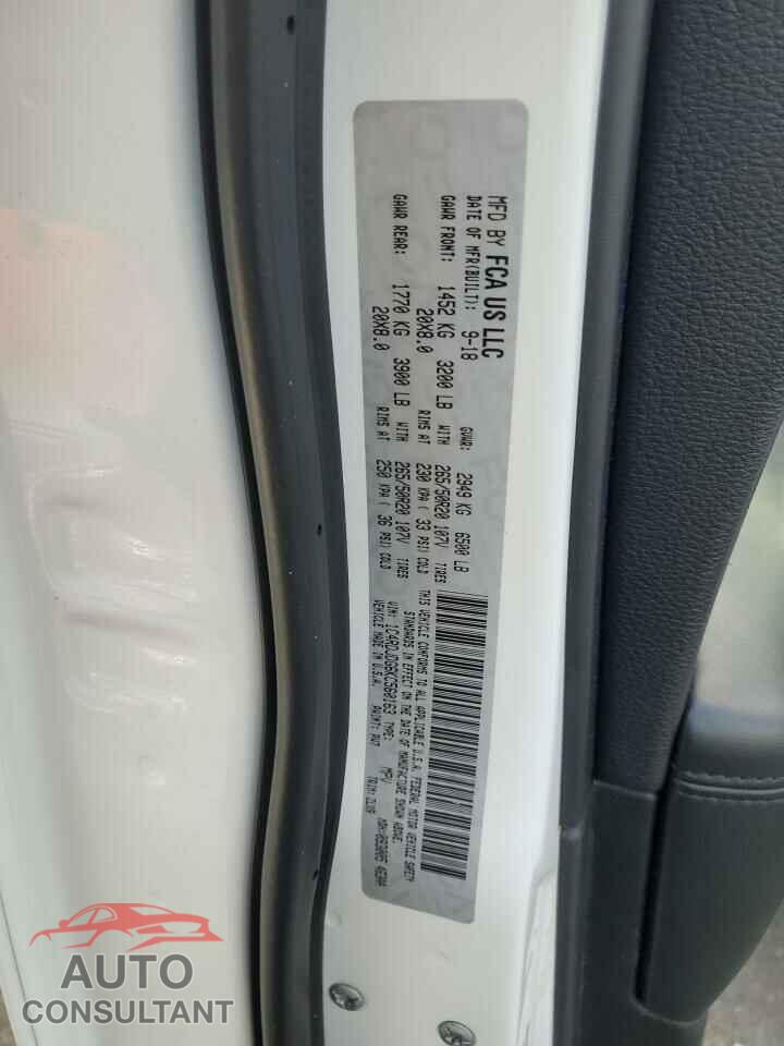 DODGE DURANGO 2019 - 1C4RDJDG6KC560163