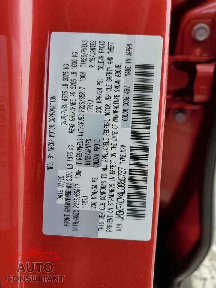 MAZDA CX-5 2020 - JM3KFACM4L0850737