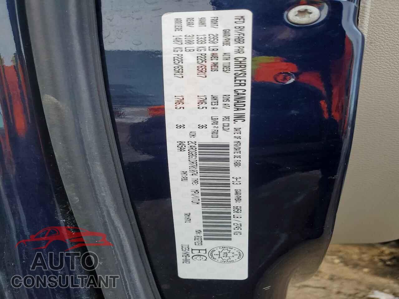 DODGE CARAVAN 2013 - 2C4RDGBG1DR701074