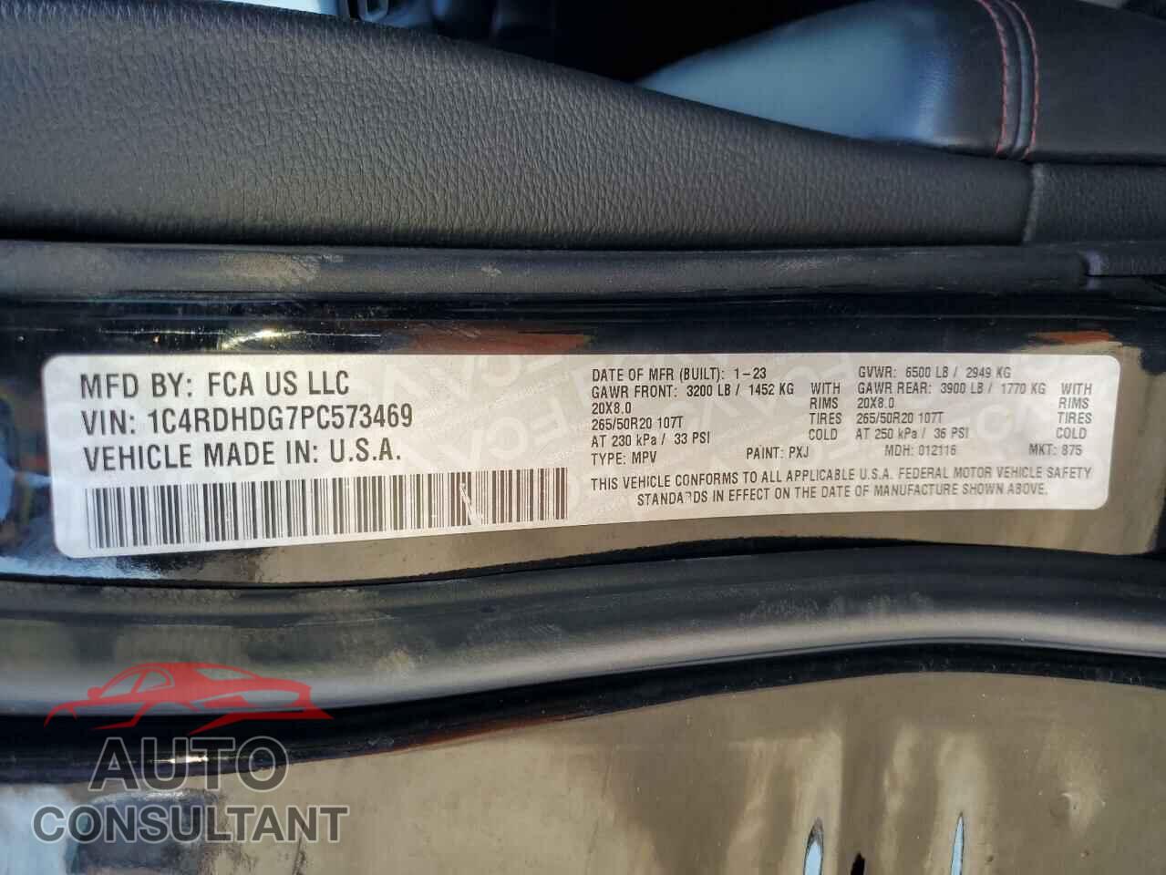 DODGE DURANGO 2023 - 1C4RDHDG7PC573469