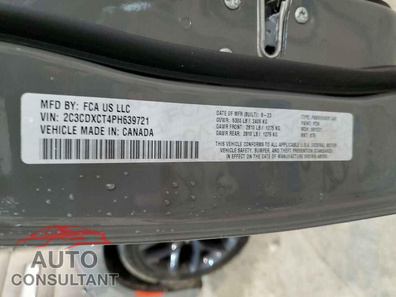 DODGE CHARGER 2023 - 2C3CDXCT4PH639721